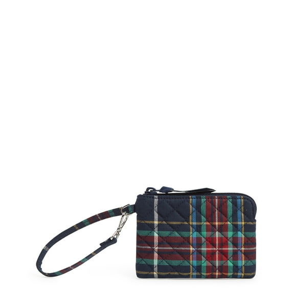 Vera Bradley Women's Recycled Cotton Clip & Zip Mini Pouch Tartan Plaid
