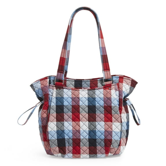 Vera Bradley Women's Recycled Cotton Glenna Satchel Patriotic Plaid