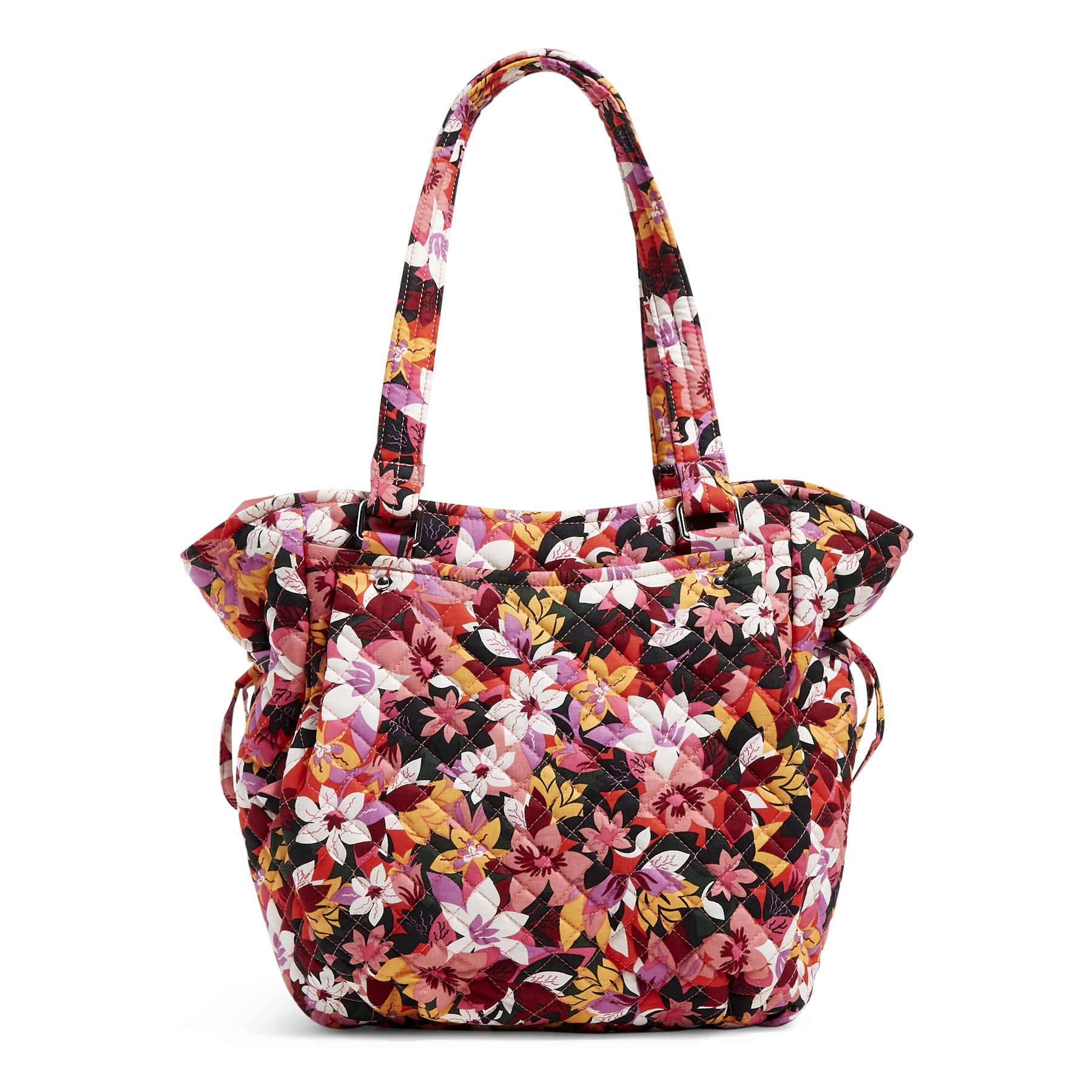 Premium Soft Glitter Floral Satchel Top Handle Tote Bag Handbag