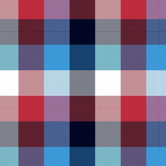 Vera Bradley Women's Recycled Cotton Medium Cosmetic Patriotic Plaid