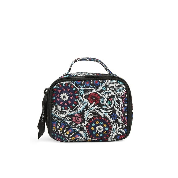 Vera Bradley Women's Recycled Cotton Mini Makeup Case Stained Glass Medallion