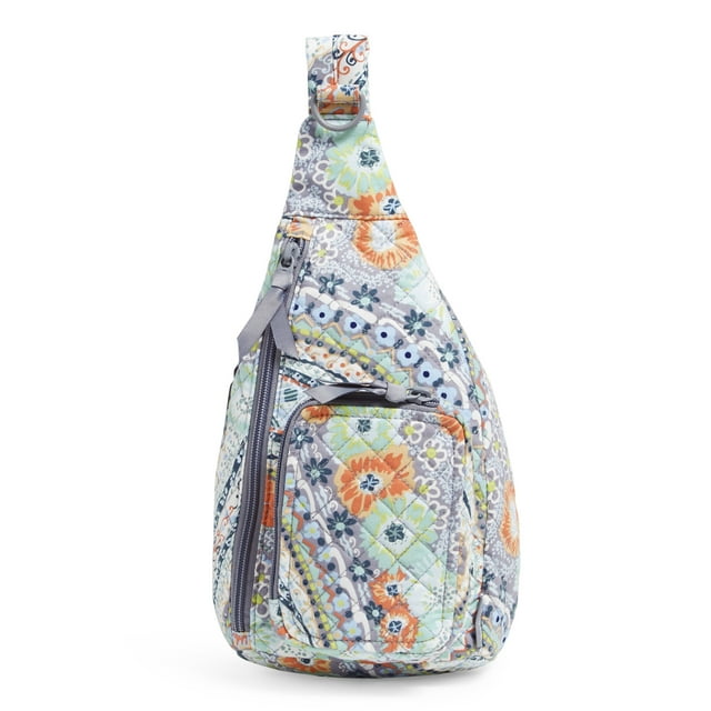 Vera Bradley Women's Recycled Cotton Mini Sling Backpack Citrus Paisley
