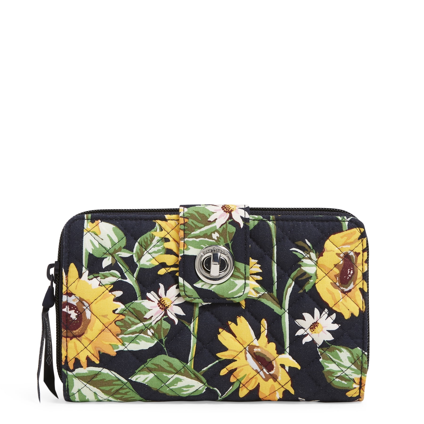 Vera Bradley Designer Women's RFID Case Holder, Recycled Cotton