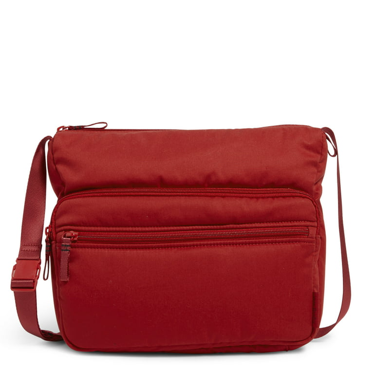 Vera Bradley Women's Recycled Cotton Utility Crossbody Bag Cardinal Red 