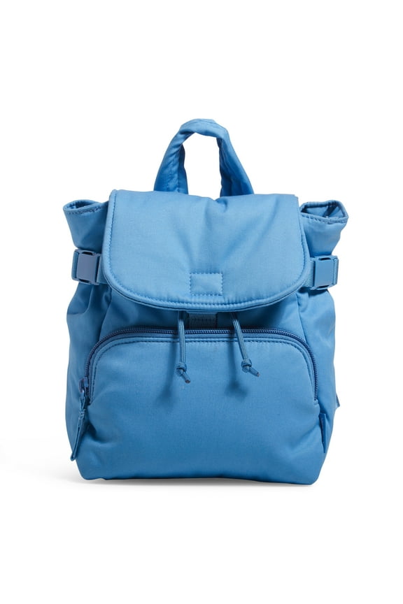 Women's Recycled Cotton Utility Mini Backpack Blue Aster