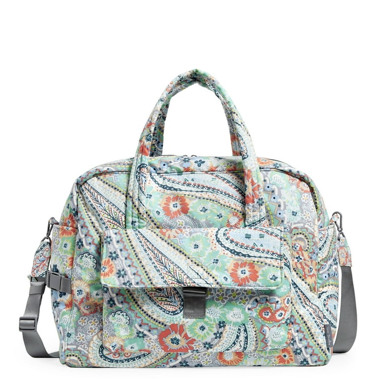 Vera Bradley Women s Recycled Cotton Utility Travel Bag Citrus Paisley Walmart