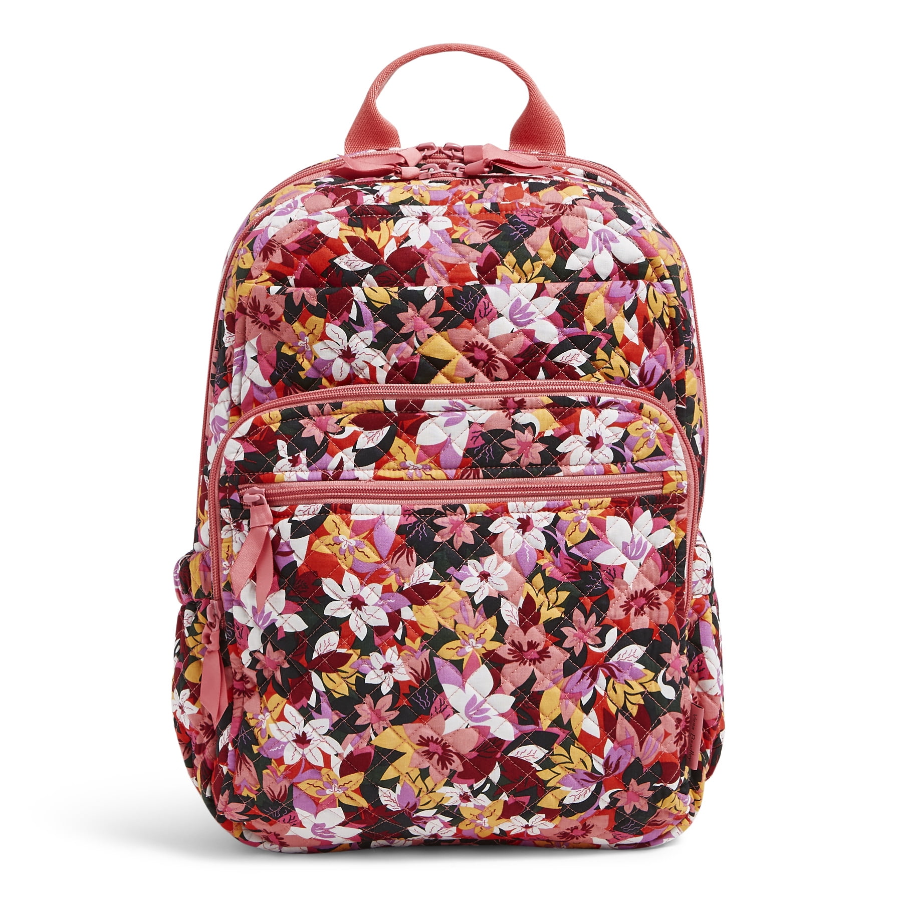 Vera Bradley Women s Recycled Cotton XL Campus Backpack Rosa Floral Walmart