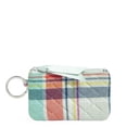 thumbnail image 1 of Vera Bradley Women's Recycled Cotton Zip ID Case Pastel Plaid, 1 of 5