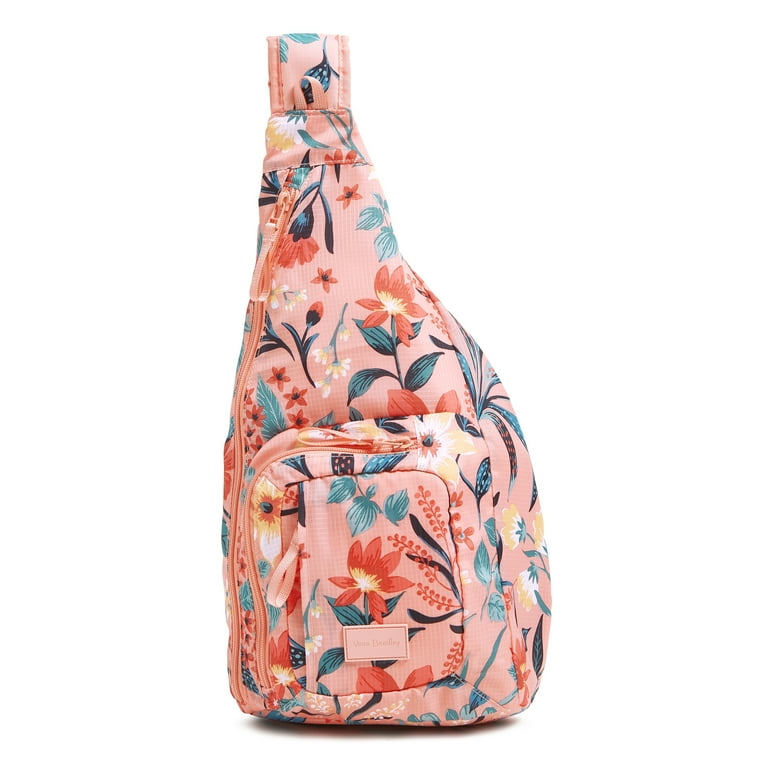 Vera Bradley Women's Ripstop Sling Backpack Paradise Bright Coral