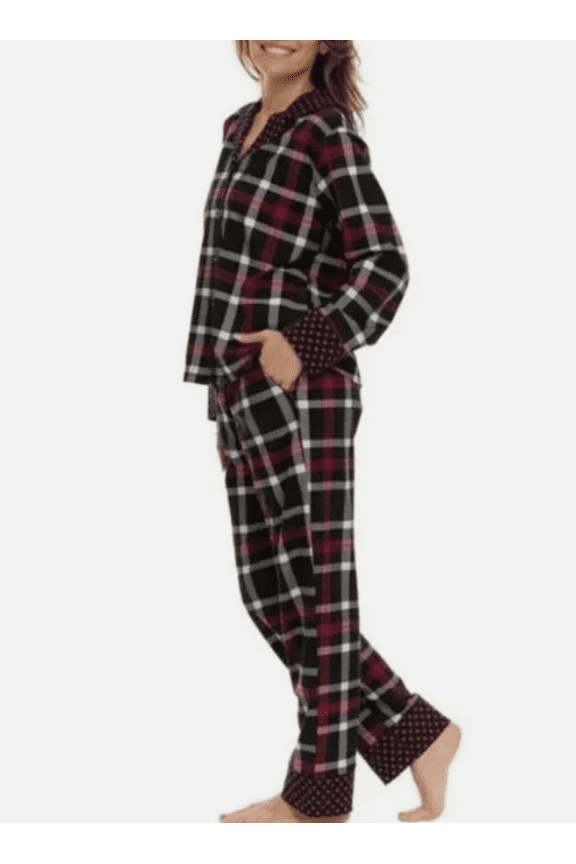 Womens 2-piece Iconic print PJ Pajama Set Red Medium