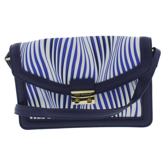 Vera Bradley Womens Tess Printed Leather Trim Crossbody Handbag