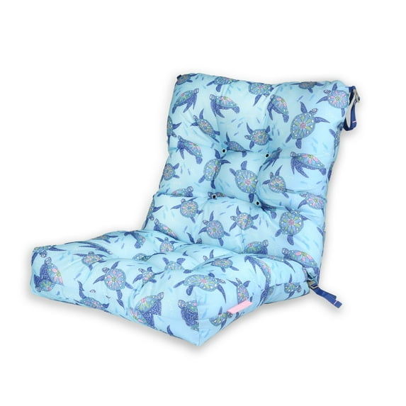 Classic Accessories Vera Bradley by Patio Cushion Seat/Back, 41 Inch Just Turtles
