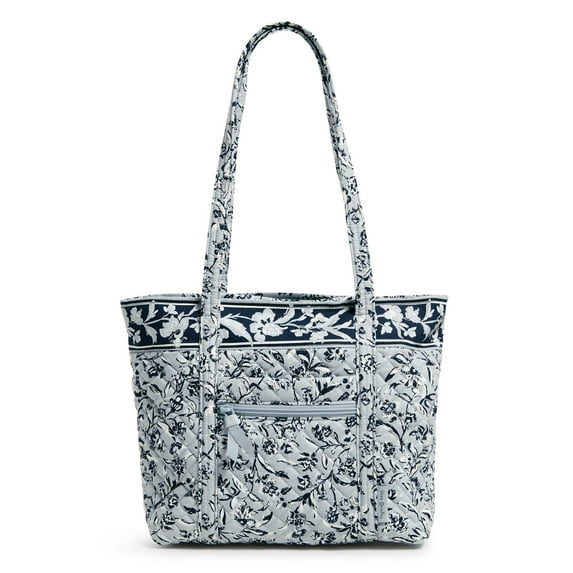 Vera Bradley by Women's Cotton Perennials Tote Handbag, Gray