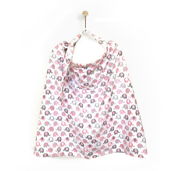 Vera Elephant 100% Breathable Cotton Nursing Cover (Petal Grey)