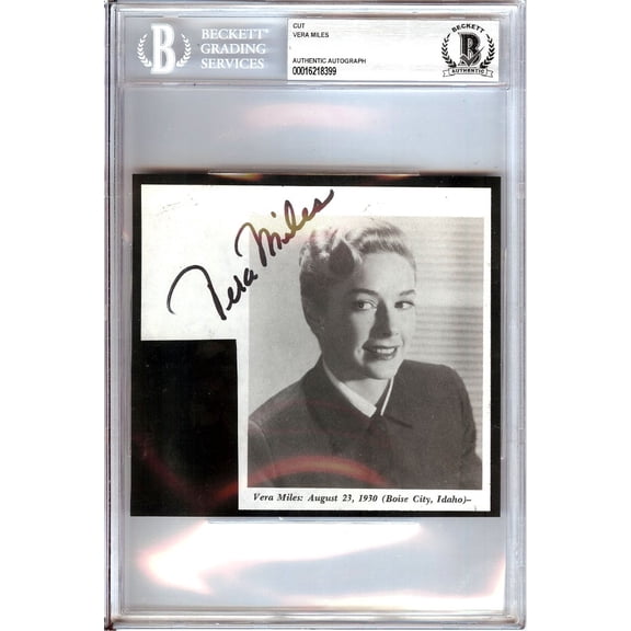 Vera Miles Signed Autograph Cut Signature The Searchers BAS Encased 8399