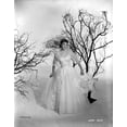 thumbnail image 1 of Vera Miles photographed holding an elegant designed hat, with leaveless trees, wearing a white tule ballgown, with tule quartered sleeves Photo Print (8 x 10), 1 of 1