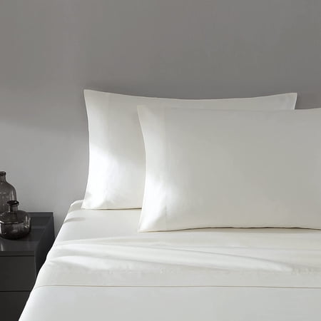 Vera Wang - King Sheet Set, Luxury Sateen Cotton Bedding, 800 Thread Count, Soft & Smooth Home Decor (Ivory, King)
