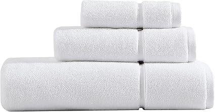 Luxurious White Cotton 3-Piece Towel Set