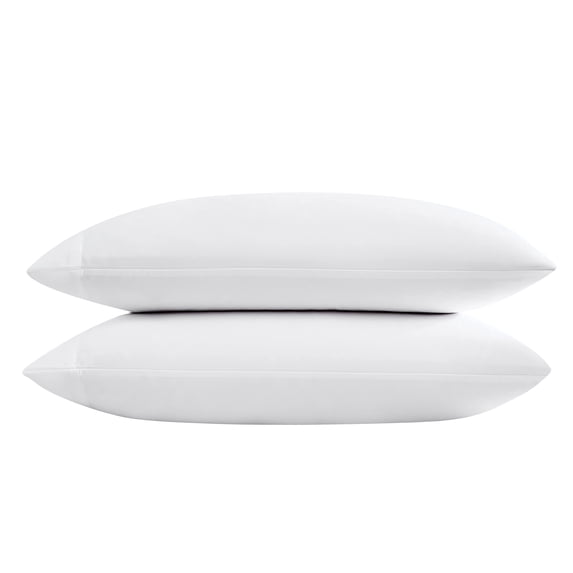 Vera Wang - Pillow Case Set, Luxury Sateen Cotton Bedding, 800 Thread Count, Soft & Smooth Home Decor (White, Standard Pillowcases)