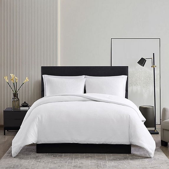 Vera Wang Waffle Pique Comforter And Shams Set