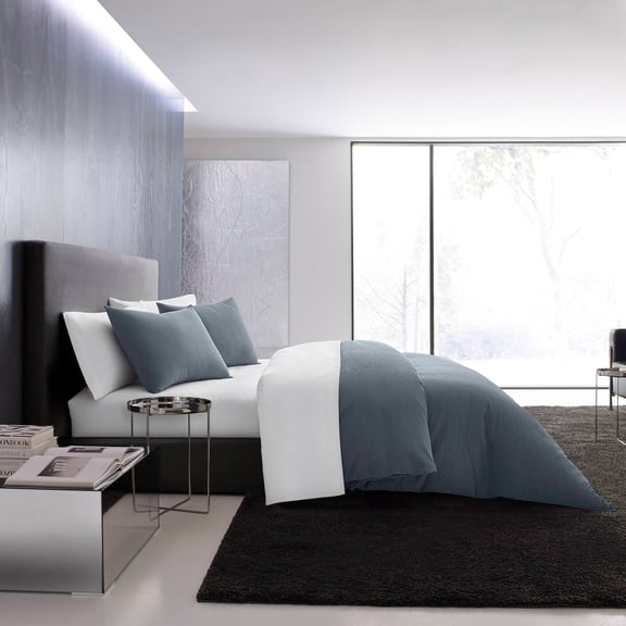 Vera Wang Waffle Pique Duvet Cover Set