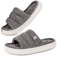 thumbnail image 1 of VeraCosy Slippers for Women Comfy Open Toe Memory Foam Slip on House Shoes Cool Gray,5-6 US, 1 of 7