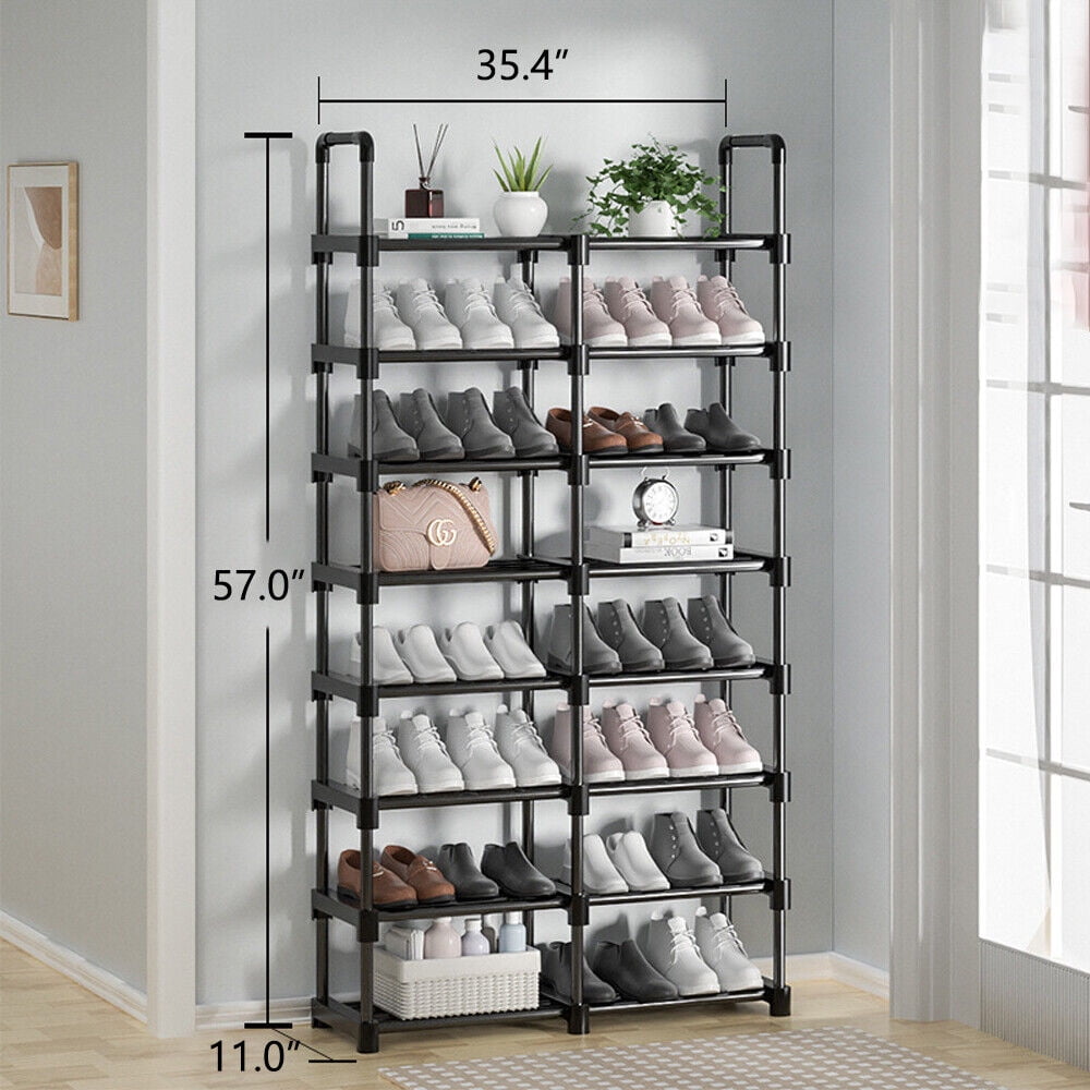 Verabella 8-Tier Metal Shoe Rack Shelf Adjustable Entryway Stackable ...