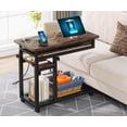 thumbnail image 1 of Verabella Small Portable Desk with Power Outlet, Height Adjustable Sofa Couch Bedside Laptop Table with Wheels, Mobile Standing Desk Rolling Computer Cart C Side Table with USB Ports, 1 of 19