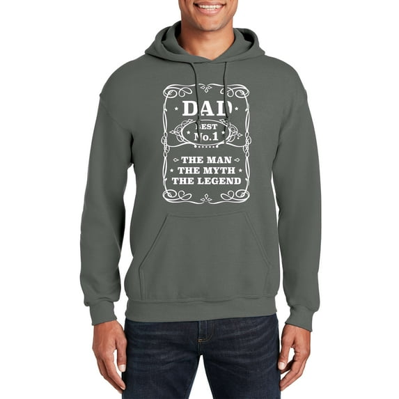 Veracco Best No 1 Dad The Man The Myth The Legend Hoodie Sweatshirt | Unisex | for Men and Women (Charcoal)