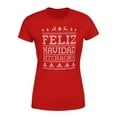 thumbnail image 1 of Veracco Feliz Navidad Bitchachos Christmas T-Shirt for Women Xmas Gifts Costumes (Red), 1 of 2
