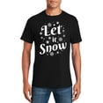 thumbnail image 1 of Veracco Let It Snow Christmas T-Shirt for Men - Funny Xmas Gifts Ugly Costumes | Cool Graphic Tee (Black), 1 of 4