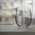 thumbnail image 1 of Veracco She Believed She Could So She Did - 2024 - Stemless Wine Glass Birthday Funny Graduation Gifts For Him Her (Clear, Glass), 1 of 6
