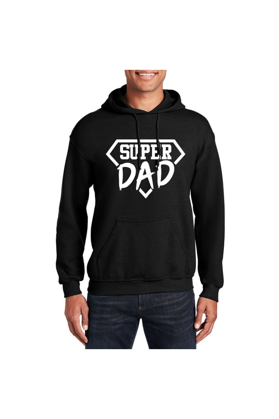 Super Dad Ever Hoodie Sweatshirt | Unisex | for Men and Women (Black)