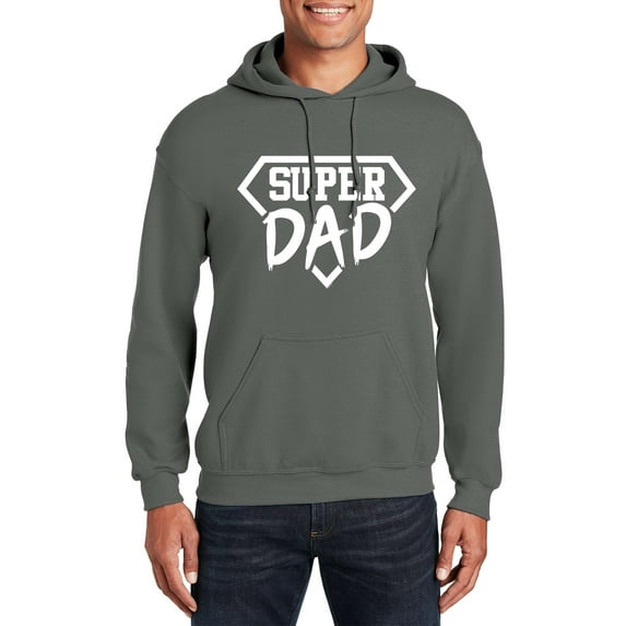 Veracco Super Dad Ever Hoodie Sweatshirt | Unisex | for Men and Women (Charcoal)