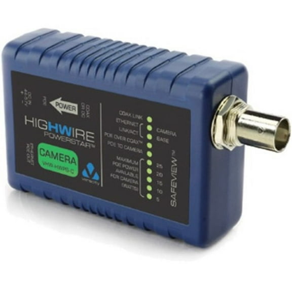 Veracity VHW-HWPS-C Highwire Powerstar Ethernet & PoE Over Coax Converter