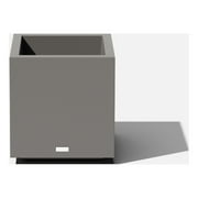 Veradek Block Series Cube Small 18" Plastic Planter - Gray