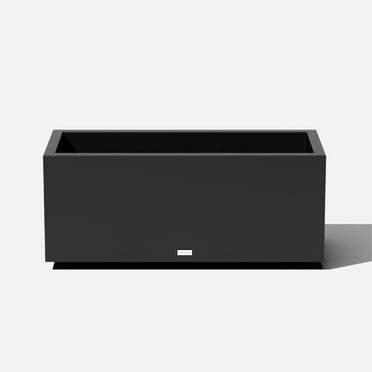 Veradek Block Series Long Box Large 38" Plastic Planter - Black