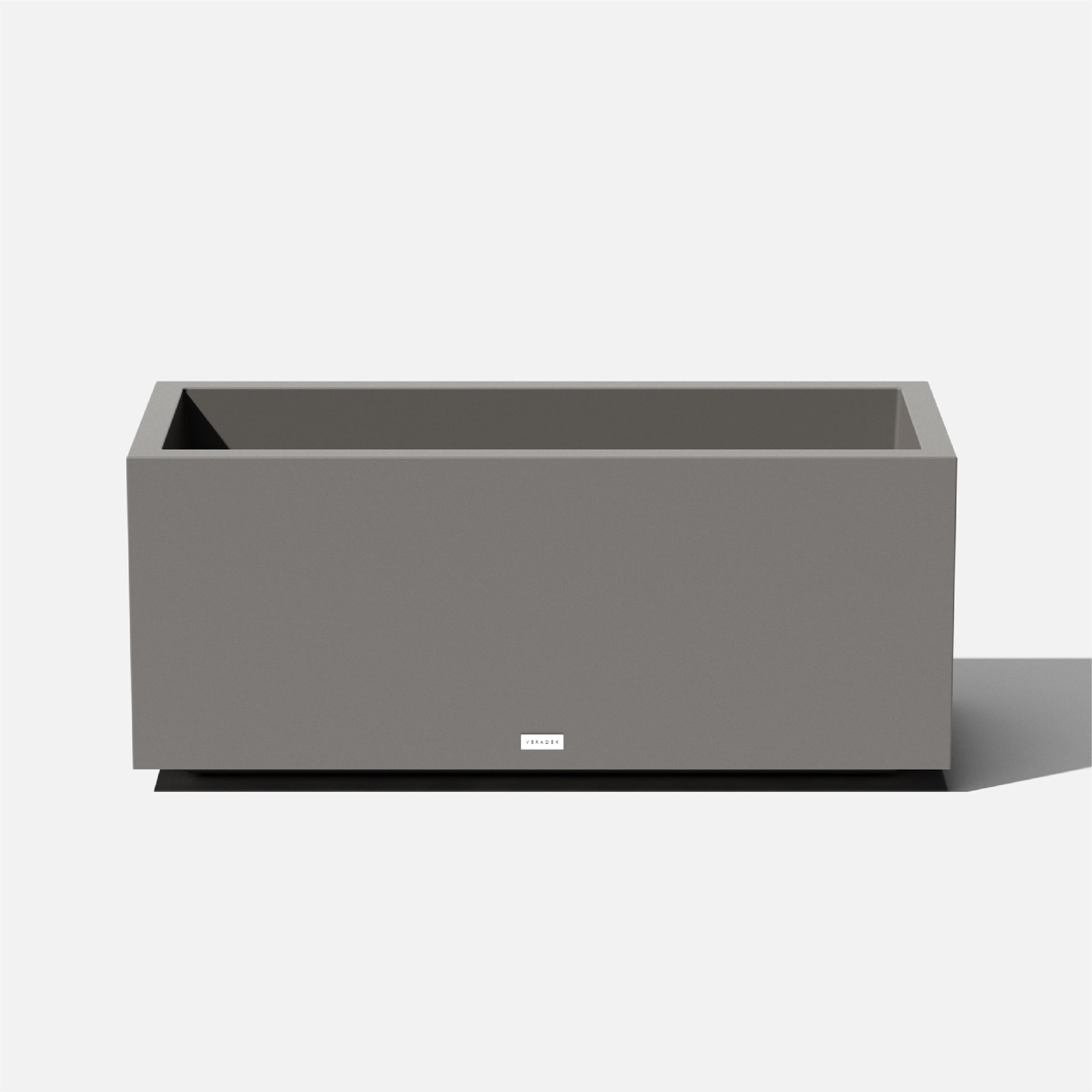 Modern Veradek Long Box 38" Gray Plastic Planter