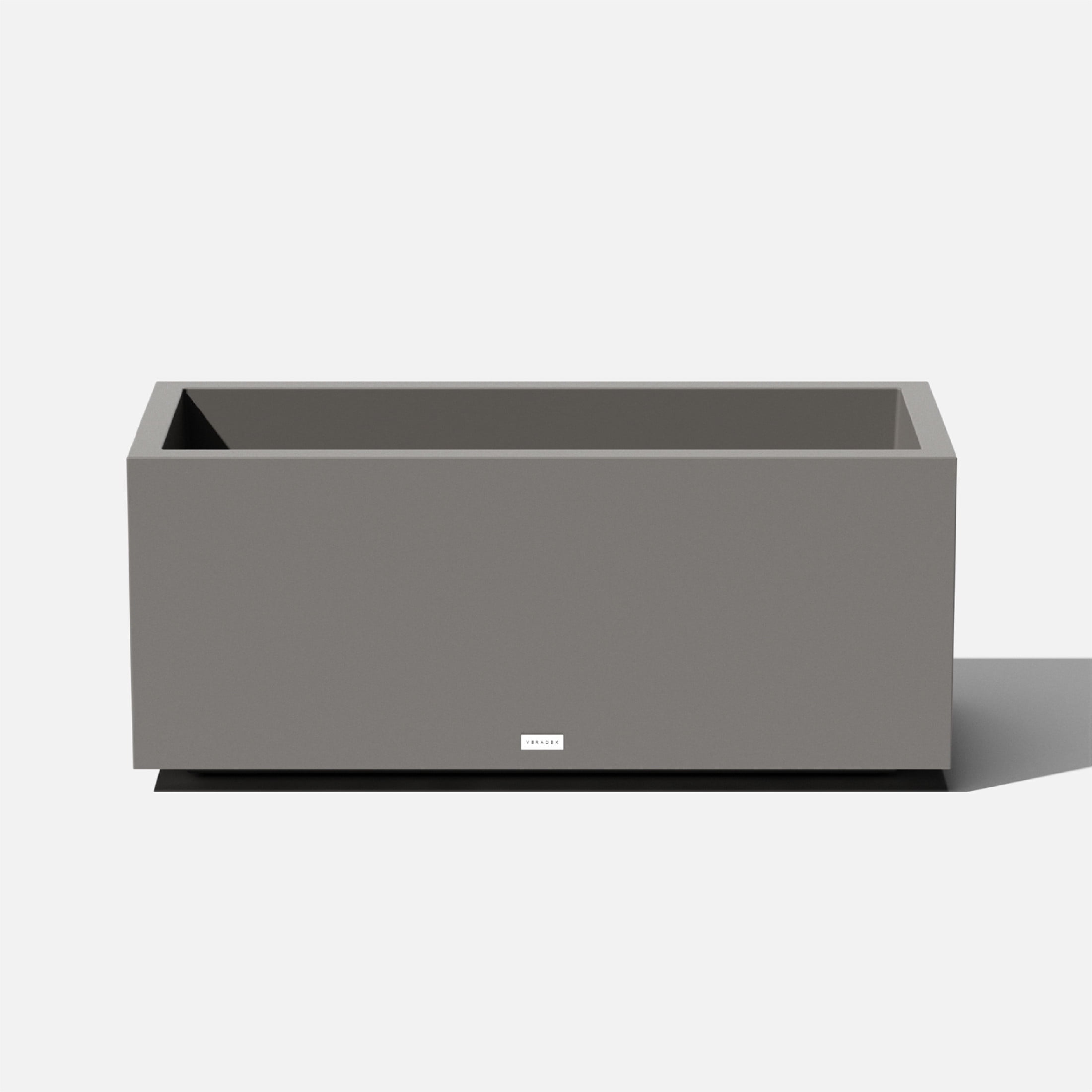 Modern Veradek Long Box 38" Gray Plastic Planter