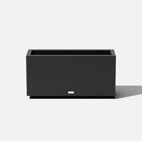 Veradek Block Series Long Box Medium 32" Plastic Planter - Black