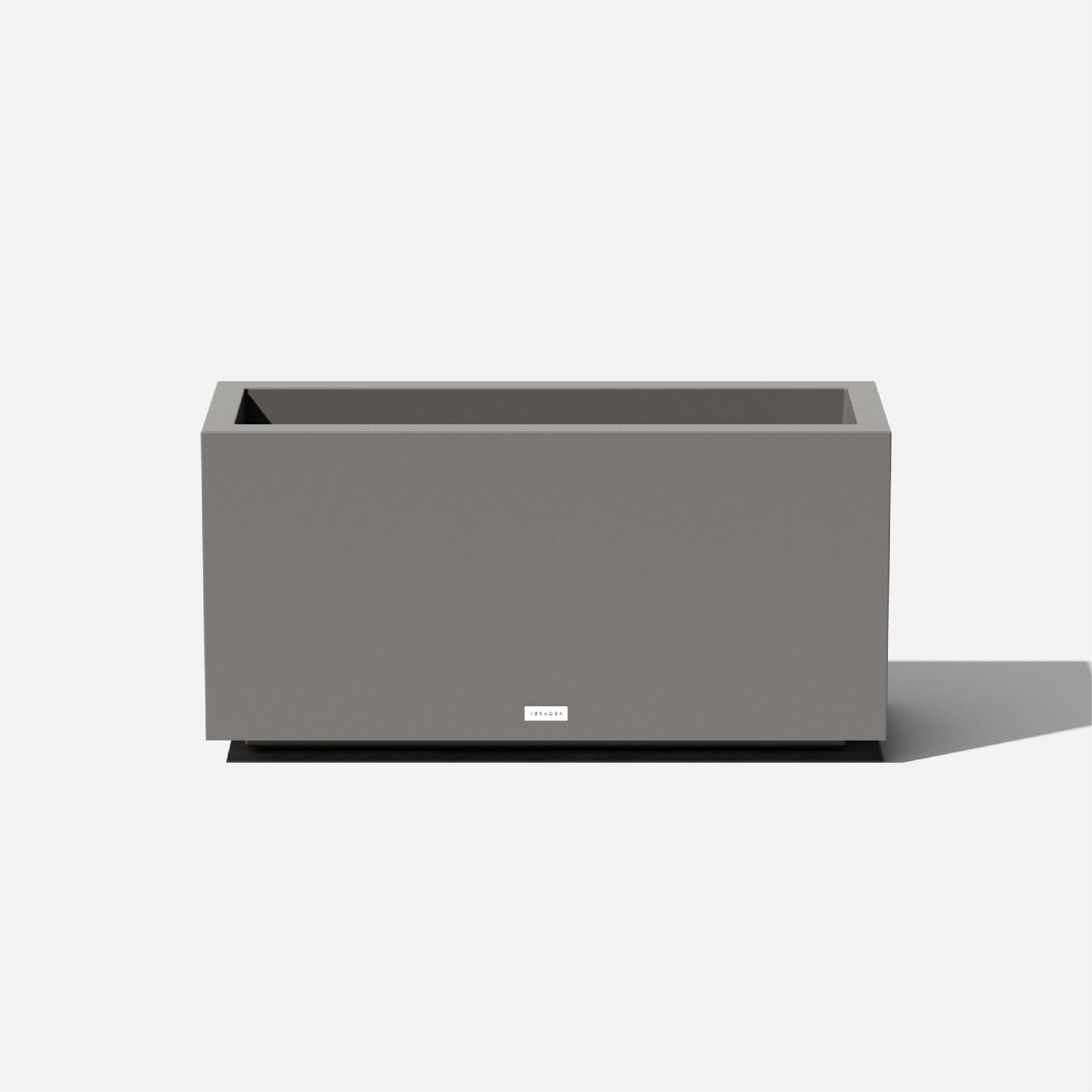 Gray Extra Large Rectangular UV Resistant Floor Planter