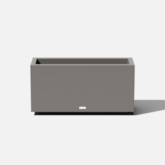 Veradek Block Series Long Box Medium 32" Plastic Planter - Gray