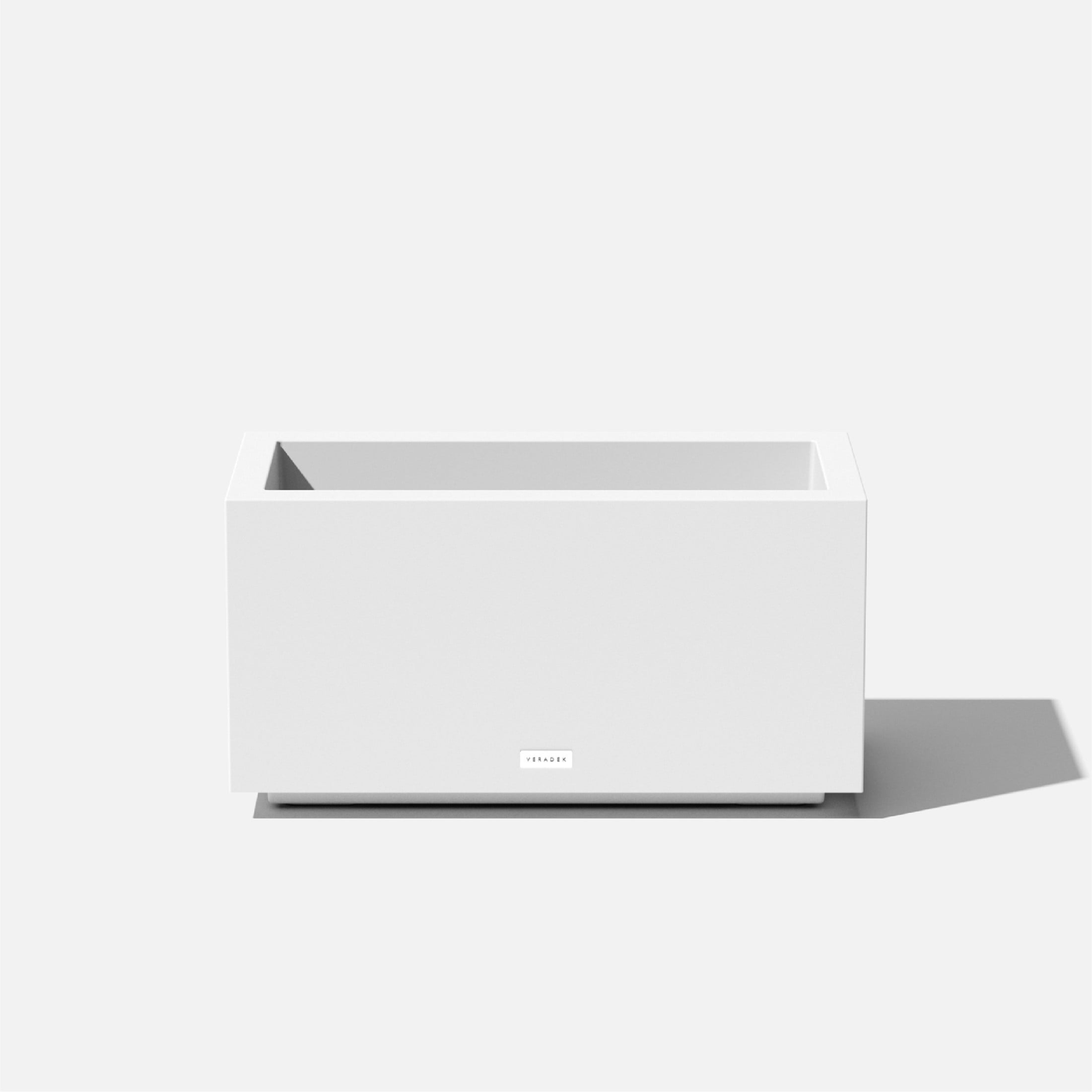 White Recycled Plastic Long Box Planter 25"