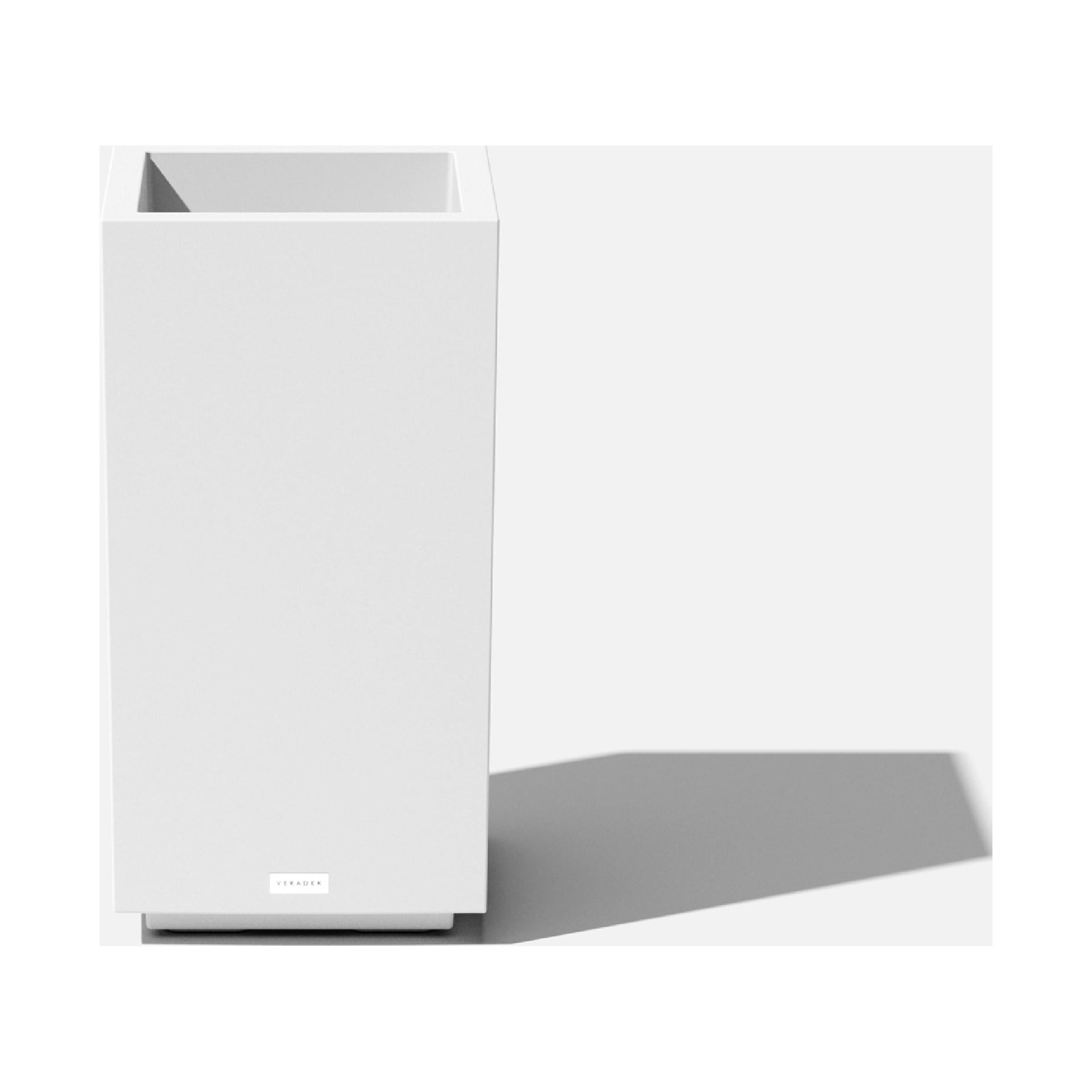 Veradek Block 13.5'' White Galvanized Steel Pedestal Planter