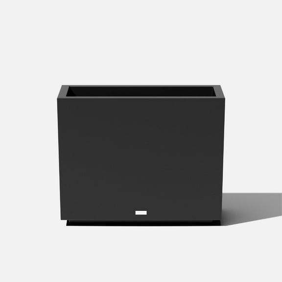 Veradek Block Series Span Short 24" Plastic Planter - Black