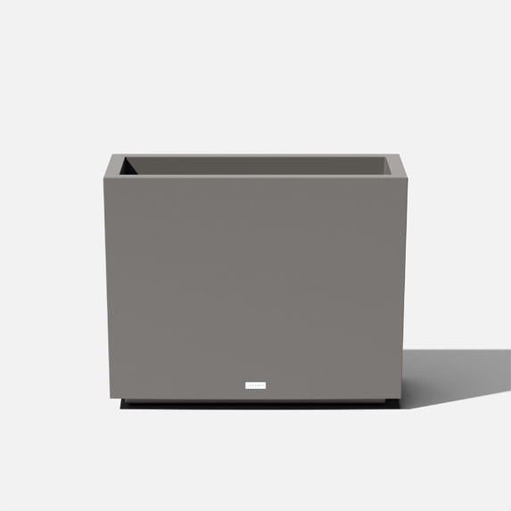 Veradek Block Series Span Short 24" Plastic Planter - Gray