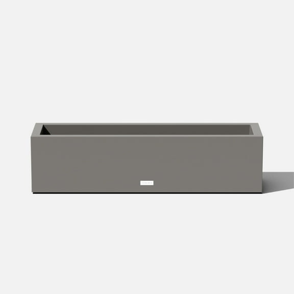 Veradek Block Series Trough 36" Plastic Planter - Gray