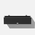 thumbnail image 1 of Veradek Block Series Trough 36" Plastic Planter w/ Bracket - Black, 1 of 13