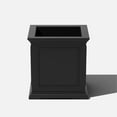 thumbnail image 1 of Veradek Brixton Cube 20" Plastic Planter - Black, 1 of 11