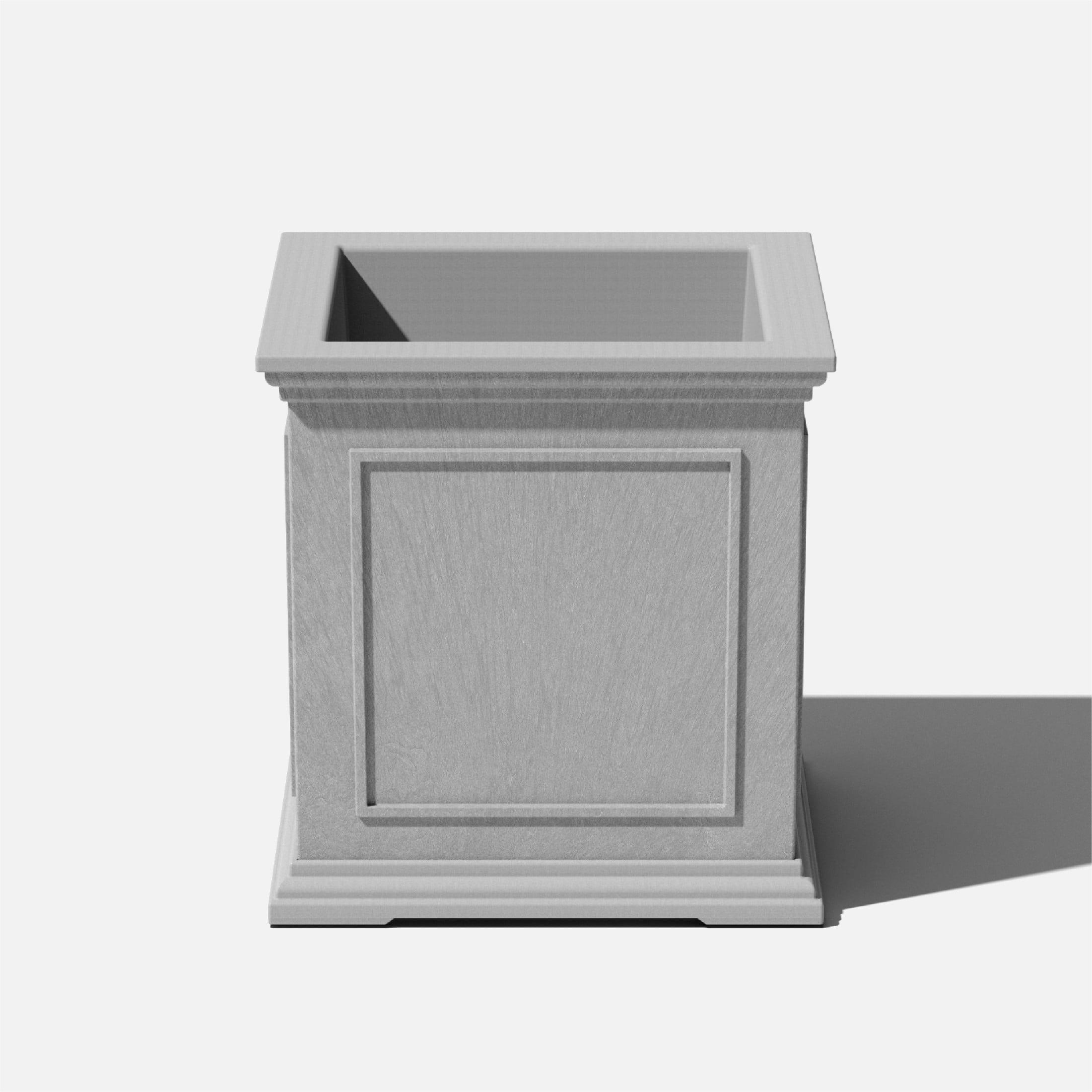 Veradek Brixton Cube 20" Plastic Planter - Gray